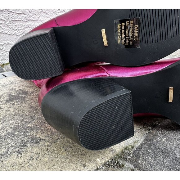 Billini Danilo Metallic Pink Western Cowboy Boots Womens Size 10 NWOB FUSCHIA - Picture 6 of 8